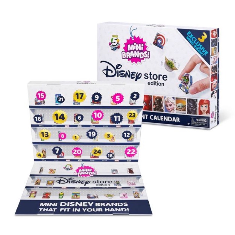 (ของแท้100) พร้อมส่ง 5 Surprise Mini Toys Disney Advent Calendar (24 