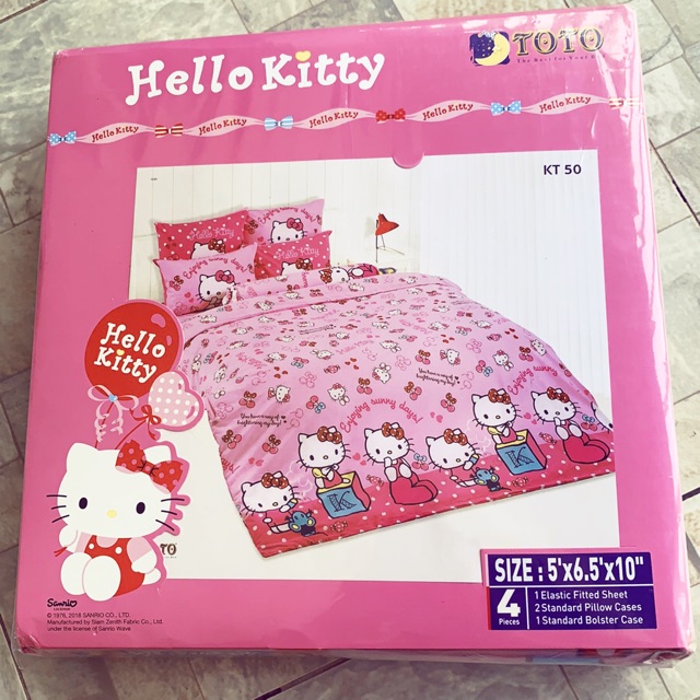 ชุดผ้าปูที่นอน TOTO (ลายคิตตี้) 5 ฟุต
