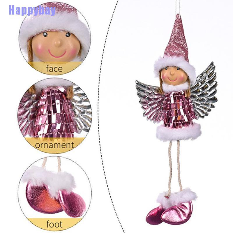 Happybay Christmas Doll Winged Angel Pendant Gifts Hanging Decor House Ornament