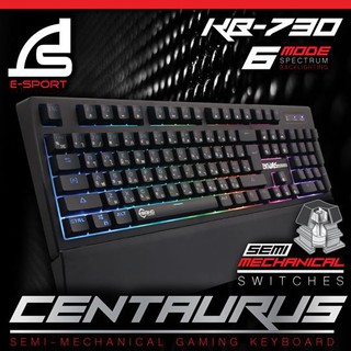 💥ส่งชัวร์ส่งไว🚀🚀SIGNO E-Sport KB-730 CENTAURUS SEMI-MECHANICAL GAMING KEYBORAD👉รับประกันสินค้า2ปี👈