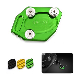 แผ่นรองเท้าขนาดใหญ่สำหรับ Kawasaki Ninja 300 ZX 300 R 2016-2015 CNC Side Stand