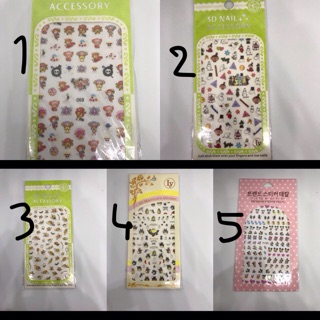 nail sticker nail art sticker สติ้กเกอร์ติดเล็บ แต่งเล็บ เลื่อนขวาดูแบบได้คะ