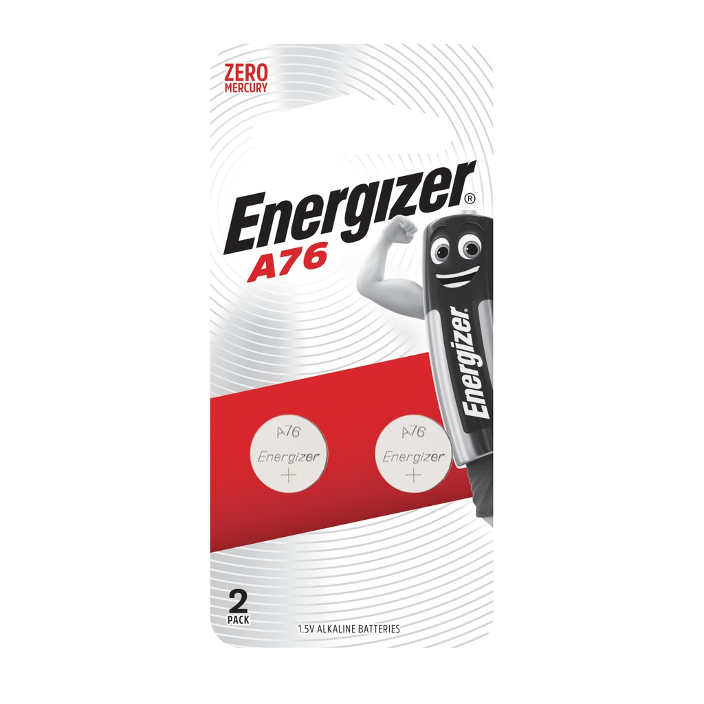 ถ่าน Energizer LR44(A76) 1.5V Alkaline Battery แพค 2 ก้อน ของแท้บริษัท สามารถออกใบกำกับภาษีได้