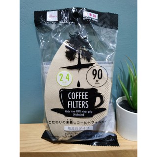 Daiso Coffee Filters กระดาษกรองชงกาแฟ (2-4ที่/90แผ่น)