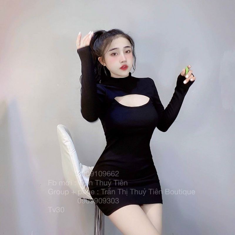Vietnam GIRL FASHION LONG SLEEVE SEXY SLIMP FIT DRESS WEAR 南女装厂短袖外套露睡衣裙