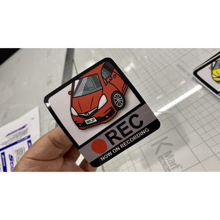 สติกเกอร์ DECAL KERETA HONDA JAZZ FIT GE GE6 GE8 GP REC NOWONRECORDING