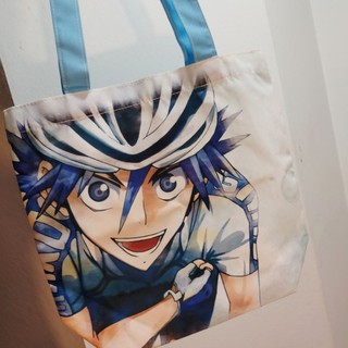 Manami tote shopper Bag JAPAN YOWAMUSHI PEDAL ANIME กระเป๋าผ้า อนิเมะ โอตาคุน่องเหล็ก แคนวาส