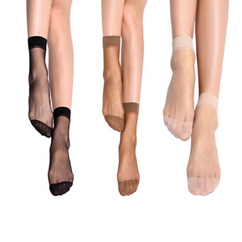 GTR  (PP1) (ร้านไทย) ถุงเท้าสั้นผ้าไหมยืดหยุ่น สำหรับผู้หญิง