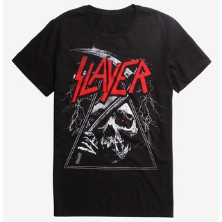 GILDAN ขายดี เสื้อยืดผ้าฝ้าย 100% พิมพ์ลาย Slayer ทรงสามเหลี่ยม ตลก ของขวัญ สําหรับผู้ชายSize S-5XL