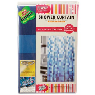 ผ้าม่านห้องน้ำ ม่านห้องน้ำ POLY WSP SCP-3 A7180 180X180 ซม. ม่านห้องน้ำ ห้องน้ำ SHOWER CURTAIN WSP SCP-3 A7180 180X180CM