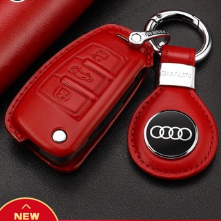 AUDI Leather Key Case Audi Key Case Leather A3 Q3 Q2L A1 S3 TT RS3 TTS Folding Car Key Case Buckle Case High Grade