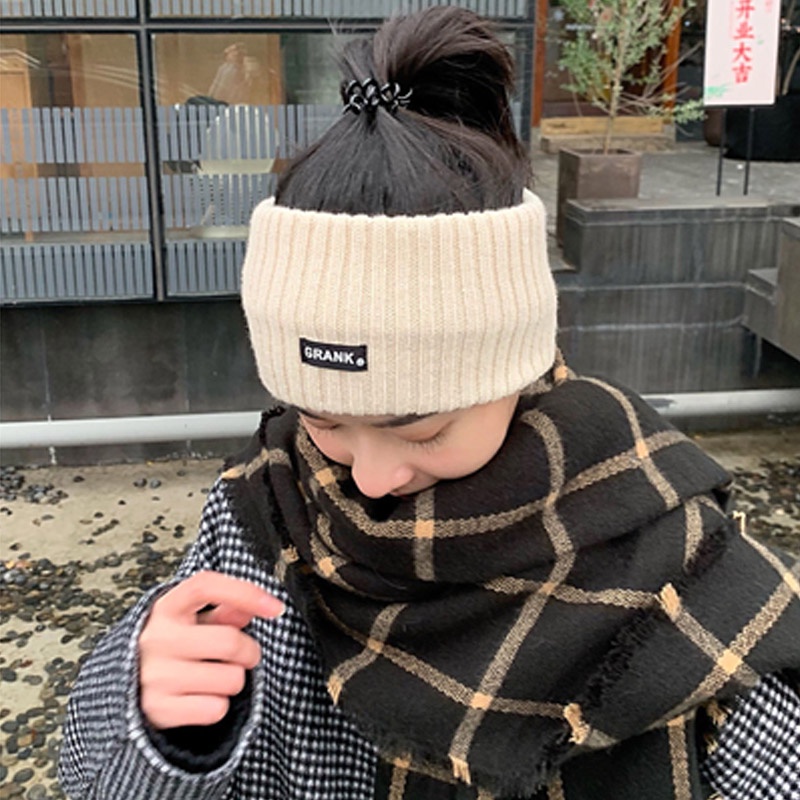 แฟชั่นผ้าคาดศีรษะผ้าถักเรียบง่ายสไตล์เกาหลีสําหรับเด็ก - รูปที่ 4