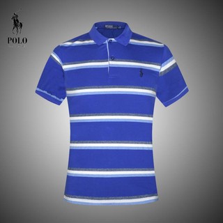 (พิมพ์ 𝗠𝗔𝗥𝗜𝗡𝗖𝟯𝟬 ลด150.- ไม่มีขั้นต่ำ)Sundee45 ใหม่ !! เสื้อโปโล POLO เสื้อคอปก ลายริ้ว เท่ห์มากๆ สำหรับผู้ชาย ผ้าดี คุ้ม