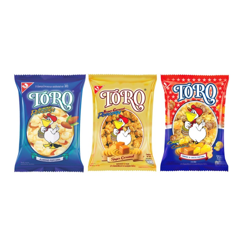 TORO โตโร ข้าวโพดป๊อปคอร์น ขนาด 55-60g ยกลัง 24 ชิ้น