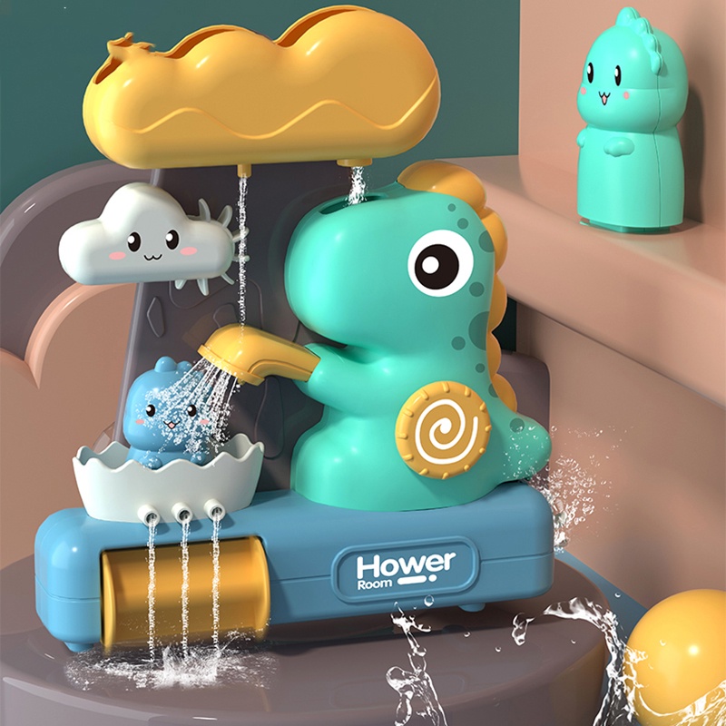 ห้องอาบน้ำเด็ก Baby Dinosaur Bath Toys Kawaii Animal Sprinkler Waterwheel  Water Spray Toy Bathroom Bathing Bathtub Show | Shopee Thailand