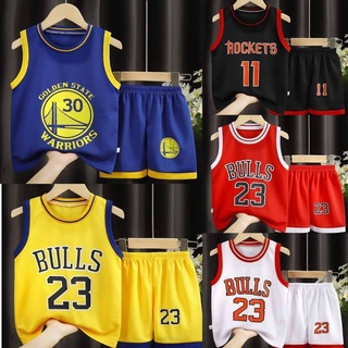 ชุดบาสเด็กชาย เด็กหญิง ชุดบาสเด็ก BULLS 23