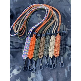 A038 สายคล้องคอ ห้อยนกหวีด ห้อยบัตร ถักจากเชือกparacord 4มิล