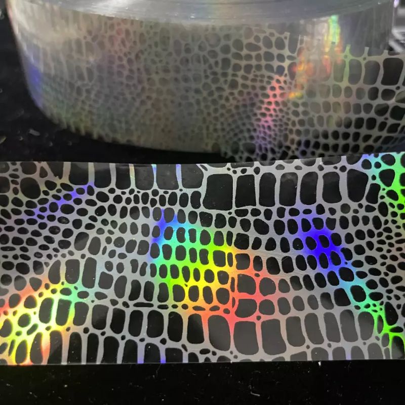 HOT STAMPING FOIL / HOLOGRAPHIC FOIL / HOLOGRAM FOIL TRANSPARKENT SNAKE SCALE MOTIF