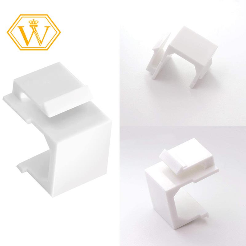 [W]Blank Keystone Jack Insert สําหรับแผ่นติดผนัง Keystone และแผงแพทช์ - สีขาว