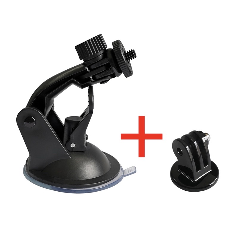 ที่ติดกระจก Suction cup รุ่นหัวสกรู1/4”(นิ้ว/inch) พร้อมตัวแปลง สำหรับ ใส่กล้องแอคชั่น กล้องGOPRO Suction cup screw head