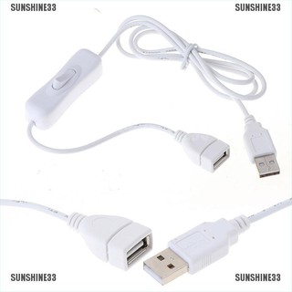 Shine33❀สายเคเบิล USB พร้อมสวิตช์เปิด ปิด 1 เมตร สําหรับ USB 1 ชิ้น