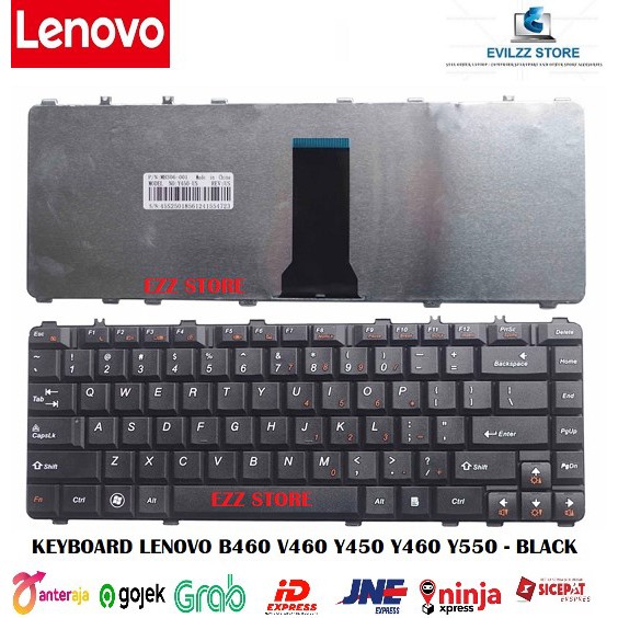 LENOVO Y450 Y550Y Y560 Y560A Y560AT Y560P 25- คีย์บอร์ด008291 วี-101020BS1-US AEKL2U00010 N3S-US สีด