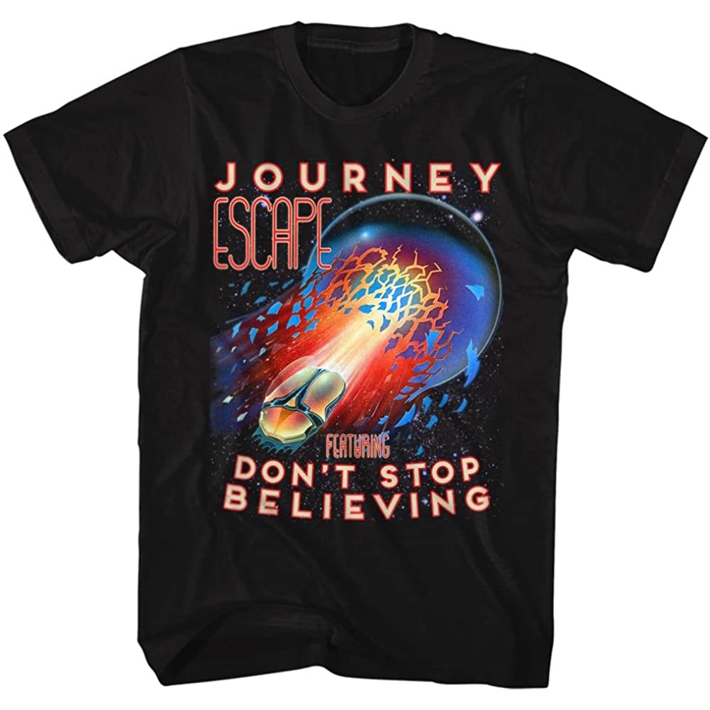 เสื้อยืด พิมพ์ลาย Journey Escape Don't Stop Believing Guitar สําหรับผู้ใหญ่