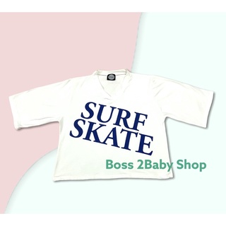 เสื้อครอป oversize สกรีน Surf skate