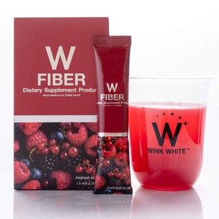 ดับเบิ้ลยูไฟเบอร์ 🍷 wink white Fiber W วิ้งค์ไวท์ แพคเกจใหม่ (5 ซอง)