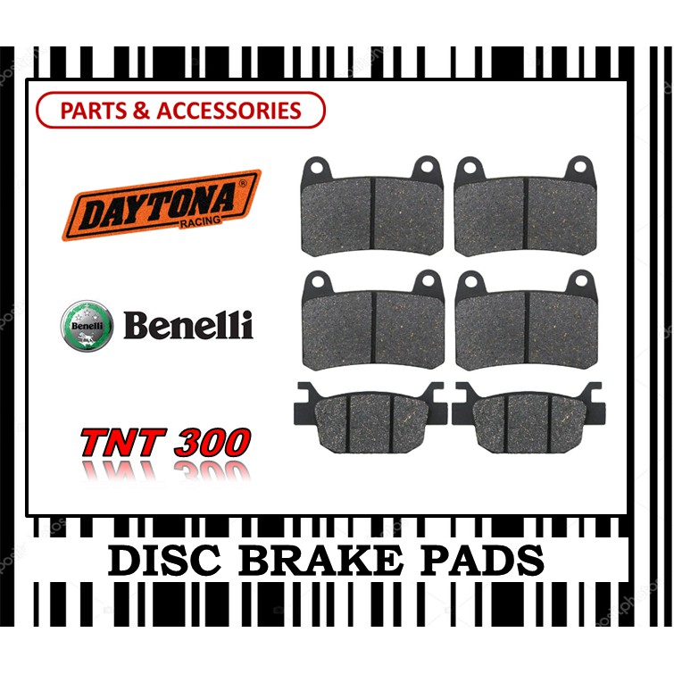 BENELLI TNT 300 ผ้าเบรค SUPERBIKE FR0NT & REAR DAYTONA TYPE