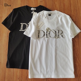 เสื้อยืดลําลอง Di_or ผ้าฝ้าย แขนสั้น คอกลม ปักลาย Dio สไตล์สปอร์ต สําหรับผู้ชาย และผู้หญิง