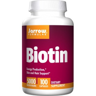 Jarrow Formulas Biotin 5000 mcg (5 mg) 100 Capsules