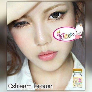 Extream Brown TATOTO Contact Lenses  บิ๊กอาย #76