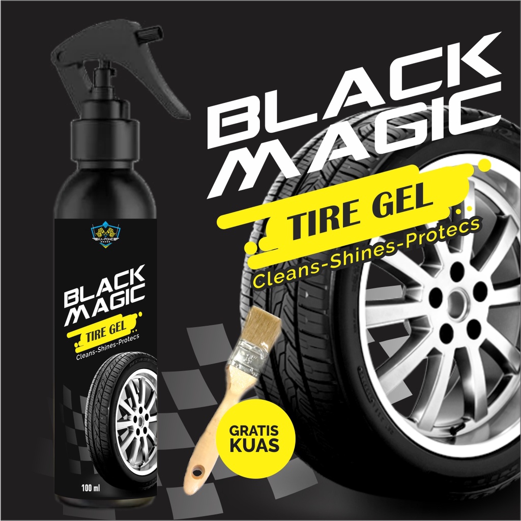 [KA-PONE] Long-Lasting Tyre Gel Tyre Dressing Polish plus Brush PREMIUM WEEK