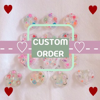 custom order ♡ (แบบใส) : ที่ติดหลังเคสโทรศัพท์ / บัคเคิ้ล / buckle (มีกาวนาโน)