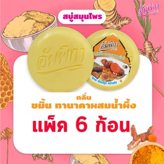 อัมพิกา สบู่ขมิ้น ทานาคาผสมน้ำผึ้ง 160 กรัม (แพ็ค 6 ก้อน) (8858868356805)