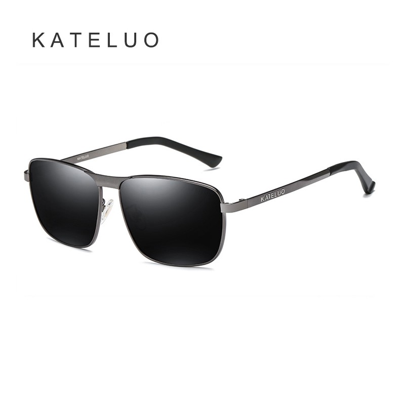 [พร้อมกล่อง] Kateluo 63728 แว่นตากันแดด เลนส์โพลาไรซ์ ป้องกันรังสี UV400 แบรนด์แฟชั่น เดินทาง ขับรถ สําหรับผู้ชาย และผู้หญิง