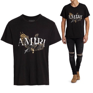 เสื้อยืด พิมพ์ลายกราฟฟิคโลโก้ Amiri Eagle สําหรับผู้ชาย