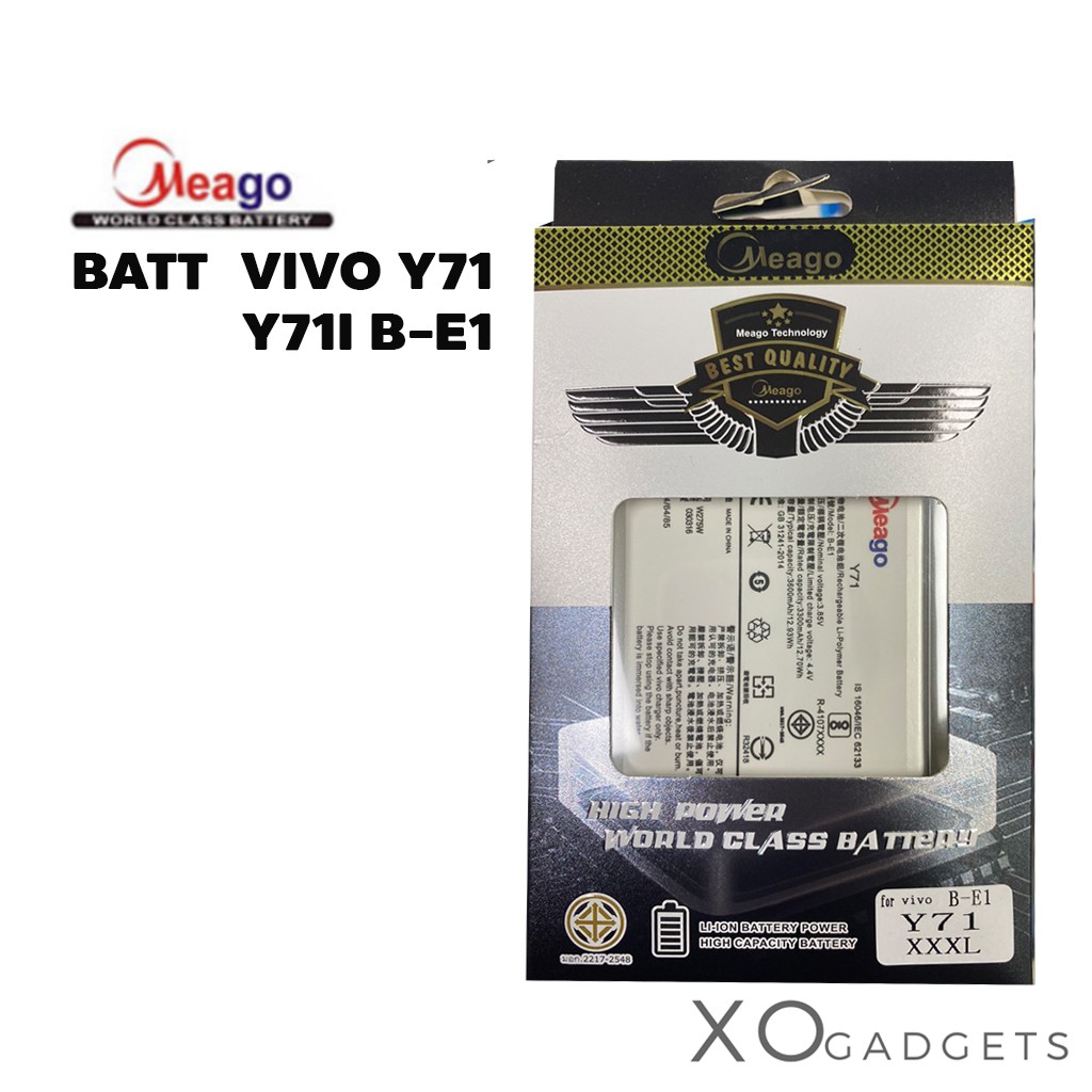 Meago แบตเตอร์รี่ VIVO Y71 Y71I B-E1 แบต VIVO Y71 Y71I B-E1  มี มอก. (รับประกัน 1 ปี)