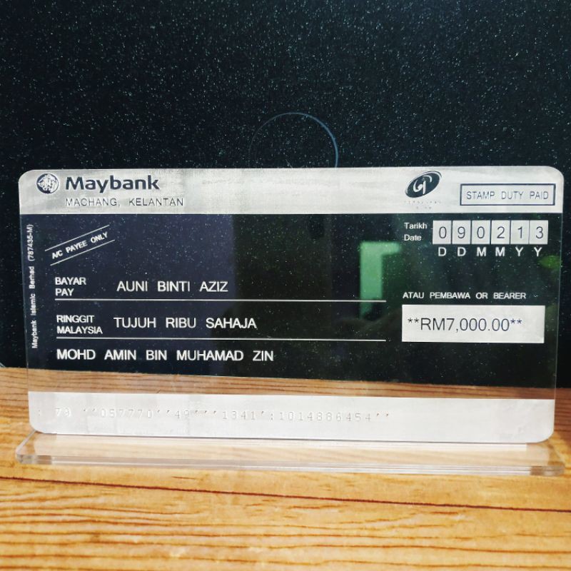 REPLIKA Mockup Cheque / Replica Check Delivery