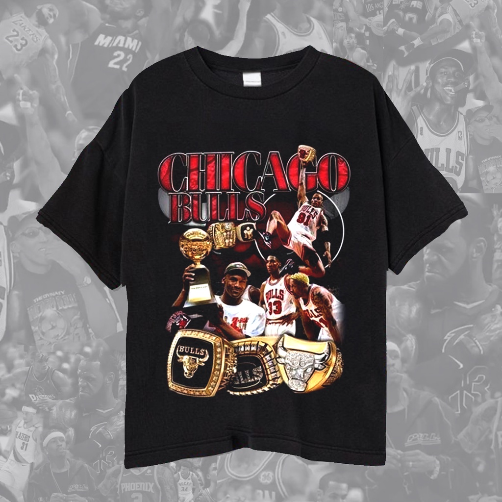 Nba CHICAGO BULLS MVP เสื้อยืดวินเทจ/เสื้อยืดบาสเก็ตบอลบอล CHICAGO BULLS Unisex