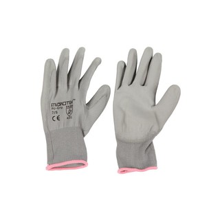 ถุงมือถัก S สีเทา ไมโครเท็กซ์ PU-GRIP Knitted Gloves S Gray Microtex PU-GRIP