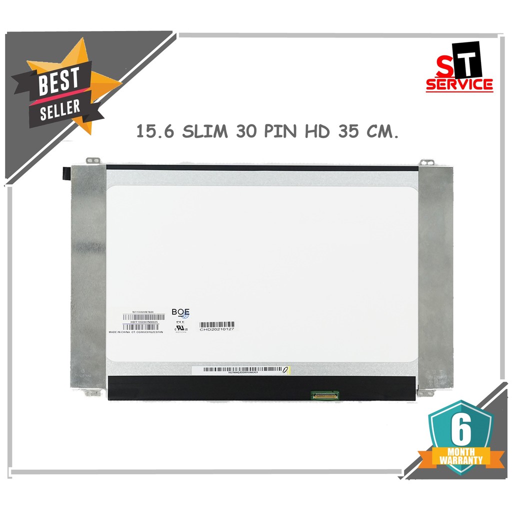 จอโน๊ตบุ๊ค LED 15.6 จอ LED 15.6 SLIM 30 PIN HD 1366X768 ความยาวจอ 35CM จอเฉพาะรุ่น มีหูบน-ล่าง