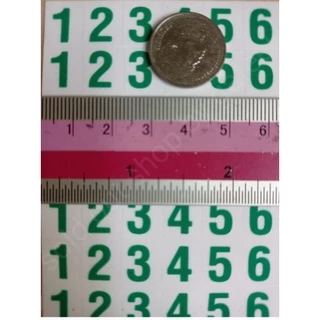 สติ๊กเกอร์ตัวเลขอาราบิค สูง1cm. พื้นใส ไดคัทสี่เหลี่ยม เลขจิ๋ว ติดแป้นพิมพ์ DIY สื่อการเรียนการสอน