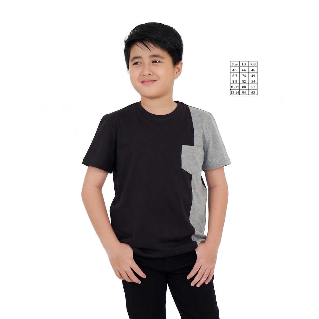 KATUN Zlata Akara Kids เสื้อยืดแขนสั้นสีดําสําหรับเด็กผู้ชาย ผ้าฝ้าย 100% Casual Poprad 20.03