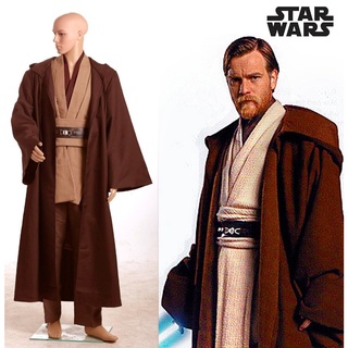 พร้อมส่ง ชุดคอสเพลย์ Star Wars Obi Wan Kenobi TUNIC Jedi Knight มีฮู้ด สําหรับผู้ชาย