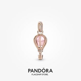 Pandora จี้ลูกโป่งลมร้อน ลายดอกกุหลาบ สีชมพู diy p526