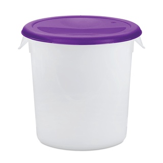 Food Storage 4 QT แบบใสขุ่นฝาสีม่วง ถังพลาสติก Food Storage 4 QT, transparent, purple lid