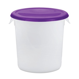 Food Storage 4 QT แบบใสขุ่นฝาสีม่วง ถังพลาสติก Food Storage 4 QT, transparent, purple lid