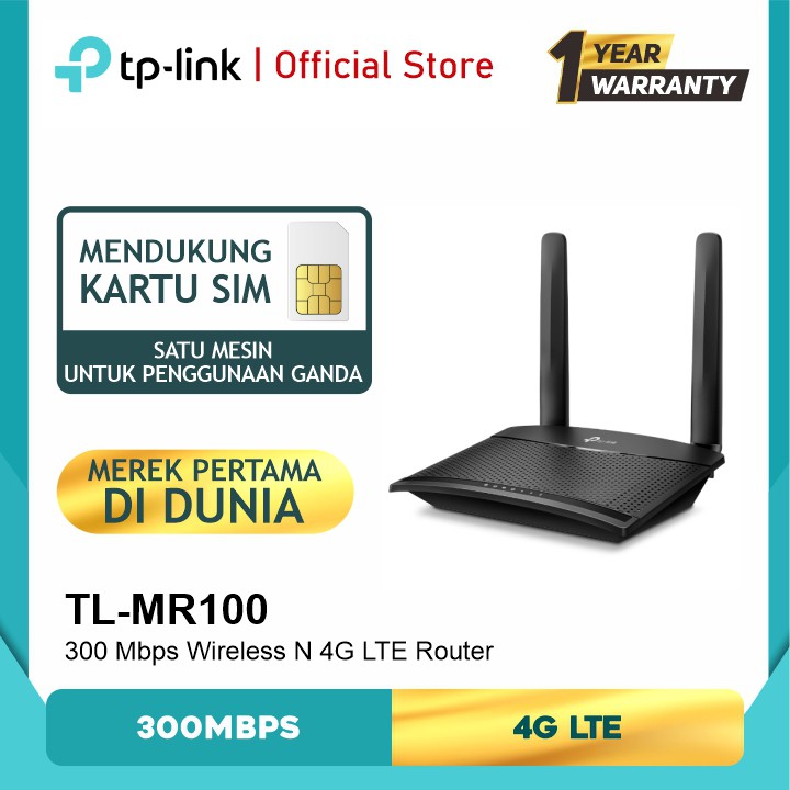 Tp Link Tl Mr100 4g Lte Router 300 Mbps เราเตอร ไร สาย N 300mbps N 4g เราน เตอร 2 564